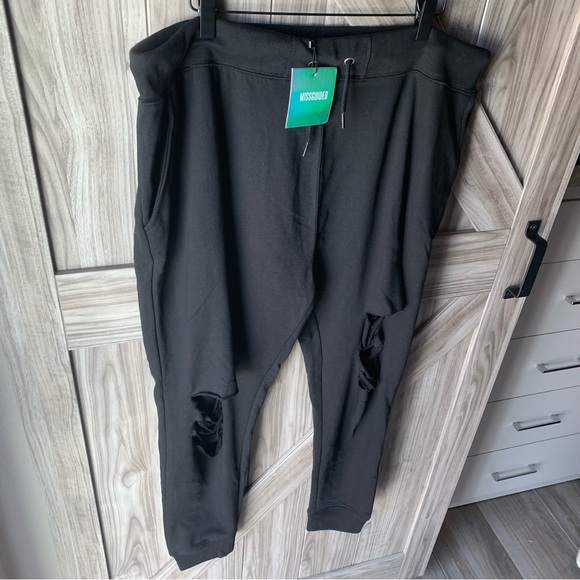 NWT Missguided Plus Size Ripped Front Joggers - Picture 5 of 9